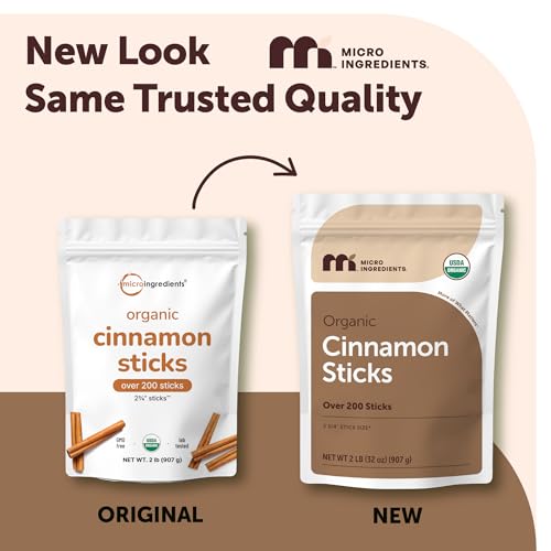 Micro Ingredients Organic Cinnamon Sticks Whole, 2lb (200+ Sticks) | Bold Aroma & Flavor | Great for Tea, Desserts & Cooking | Non-GMO, Vegan Friendly, Bulk Supply - Image 4