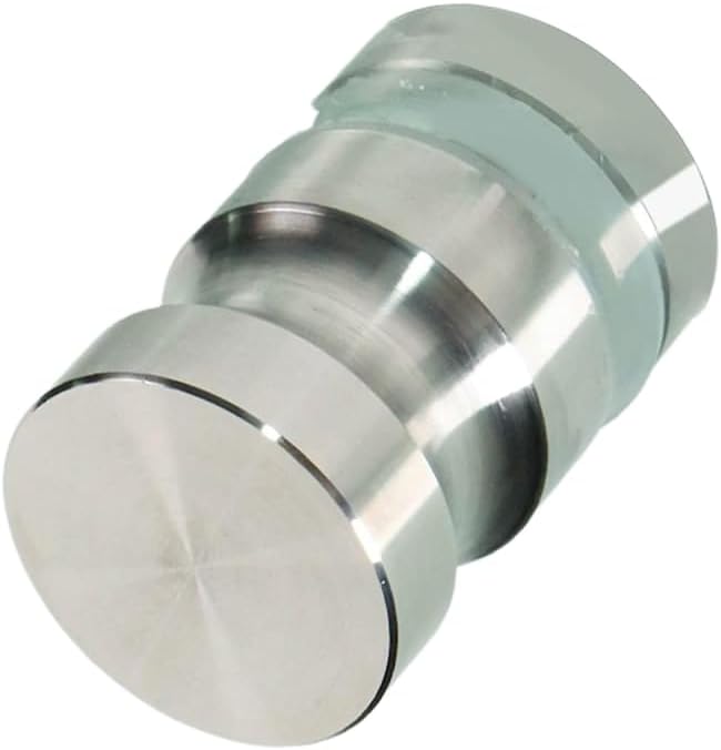 Bathroom Glass Sliding Door Knobs Silver, Solid Stainless Steel Door Handle, Replacement Shower Room Sliding Door Single Hole Handle