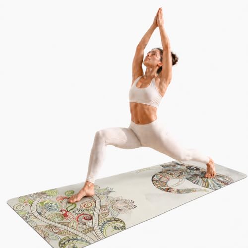 Yin Yogamatte aus Naturkautschuk I Hot Yoga Mikrofasermatte I Maschinenwaschbar I I...