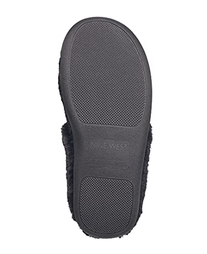 Nine West Premium Slippers For Women Cozy Warm Memory Foam Non-Slip Indoor Outdoor Winter House Shoes In Black Size 9-10 Large #TOP2