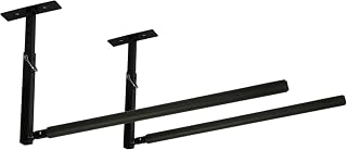 Ceiling Shelf, Hanging Shelf, Height Adjustable, 2 Pieces Adjustable Top Rail Shelf, Ceiling Box, Metal Wall Holder, Hanging Unit Load Capacity 40kg for Garage, Ceiling, Ladder Kayak, Black