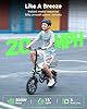 isinwheel Electric Bike for Adults with Basket, 500W Motor, 20 mph Folding Ebike, 14"/16" Adult Electric Bicycles with Smart Uphill, 280.8Wh/374.4Wh Battery, Mini E Bikes for Adults and Teens #2