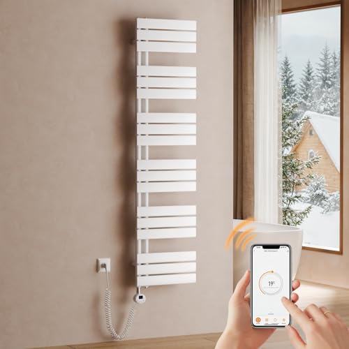 S'AFIELINA Scaldasalviette Elettrico Bagno WiFi 1599×400mm, termoarredo Elettrico Bagno con