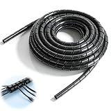 jwtyu Cavo a spirale da 16 mm x 5 m, nero