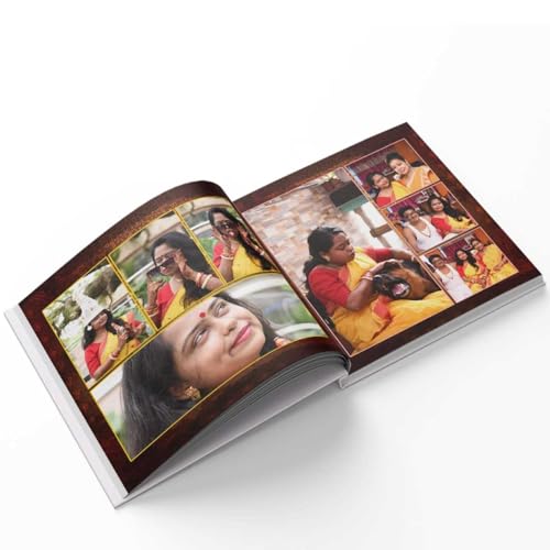 Image of PRESTO Personalized Photo Album | Custom Wedding & Memory Book | Romantic Gift for Couples | Hardcover with Print | 9.5 x 9 inch, 40 Pages