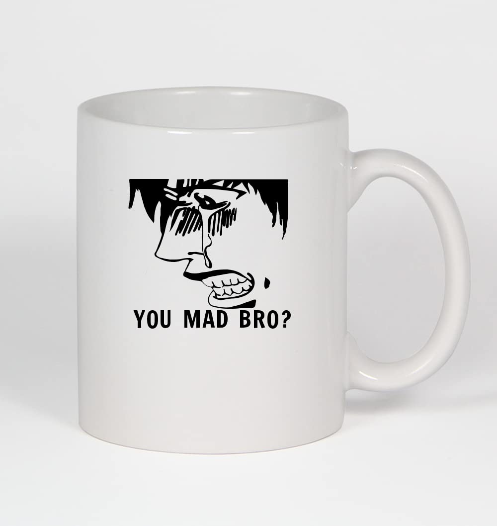 Knick Knack Gifts You Mad Bro? Anime R - 11oz Ceramic White Coffee Mug