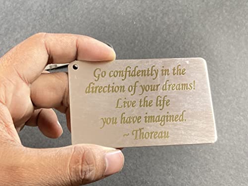 Wallet : Go Confidently, Keychain accessories, Purse accessories, Card, Brass card, Nickel polishing, Engraved card, Cocktail card.4