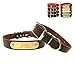 Warner Brand Cumberland Leather Dog Collar + FREE Engraved Brass ID tag (19" Fits 13-17" Neck, Rich Brown)