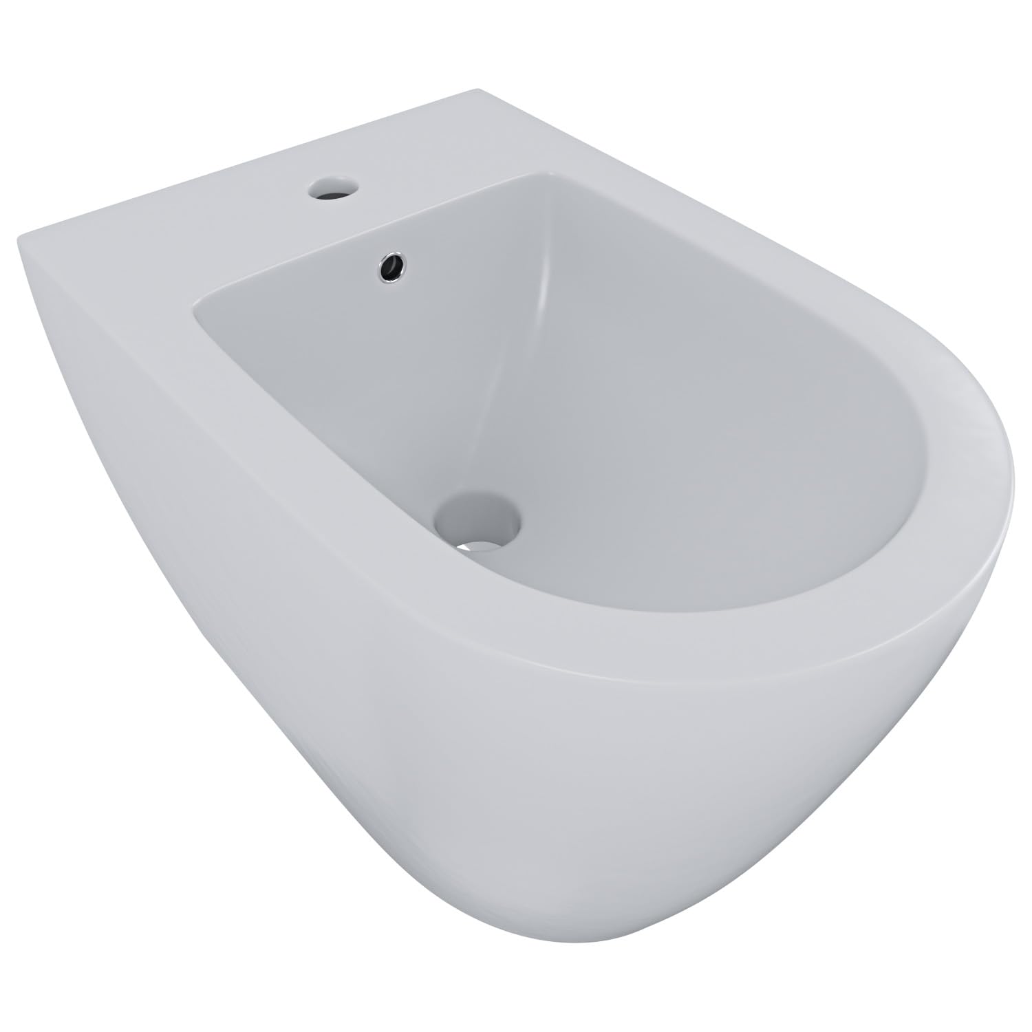 BRICOZONE Coppia Sanitari Filomuro Vaso WC Rimless Senza Brida E Bidet In Ceramica Filo Muro Filo Parete Design Moderno Con Copriwater Chiusura Soft Close Chiusura Rallentata (Bianco opaco)