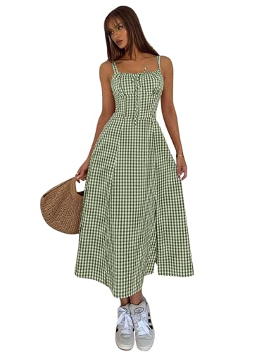 Image of Aahwan Women Fit and Flare Red Solid Lace Up Backless Ruched Boning Spaghetti Strap Slim Fit Long Cami Dress