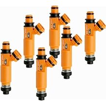 Set Of 6PCS Fuel Injectors Compatible with Mitsubishi Montero 1998-2000,For Mitsubishi Montero Sport 1999-2004 3.5L V6 cylinder 6G74 motor 195500-3300 297-009 842-12300 FJ662