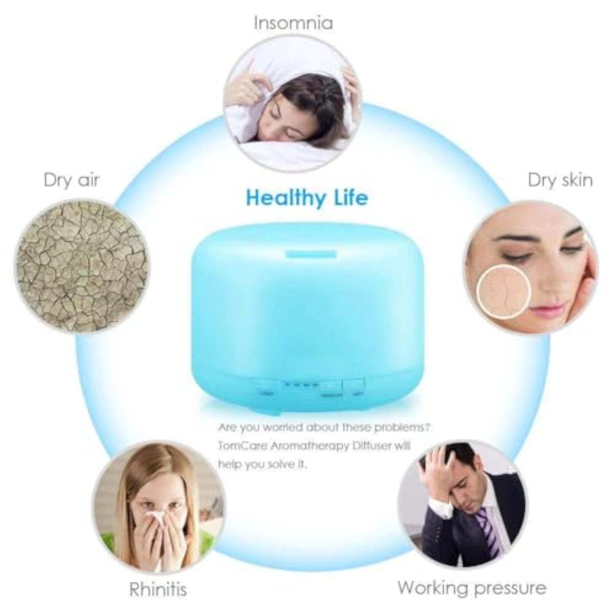 Aromatherapy Essential Oil Diffuser with 7 LED Lights