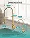 Kitchen Faucet and Water Filter Faucet: Brushed Gold Kitchen Sink Faucet with Drinking Water Faucet - Stainless Steel Single Handle Tap with Pull Down Sprayer for Kitchen Sink Farmhouse Bar