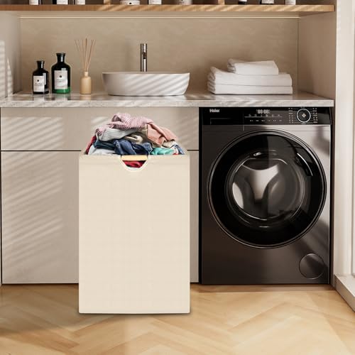JASTOO Faltbarer Wäschekorb, 60L Groß,Wäschesammler Aufbewahrungskorb, Wäschesack Laundry Baskets Wäscheschrank Wäschetruhe Wäschetonne für Schmutzwäsche 40×50×30cm
