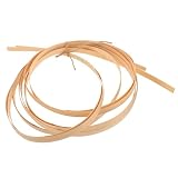 OFFSCH Holzlocken Bambusstreifen zum Flechten aus Robustem Bambus 2 Rollen Flaches Band mit Glatter Oberfläche für Selbstgemacht Bastelarbeiten und Möbeldekoration