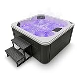 AQUADE Kompakter Premium Outdoor Whirlpоol Modell: Main 1600x1600x850mm Volume: 480 L für 4 Personen mit Hydromassage & Airjets, Balboa Steuerung, LED-Beleuchtung – Hot Tube SPA Pool Outdoor