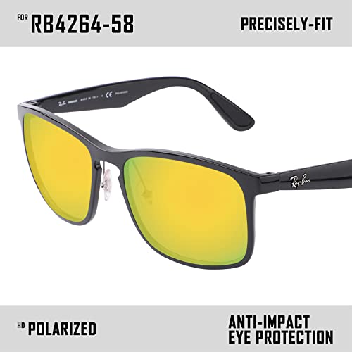 Image of Polarized Replacement Lenses for Ray-Ban Chromance RB4264 58mm Sunglass