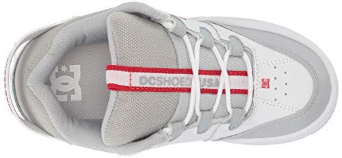 Dc Boy's Syntax Skate Shoe, Grey/Red, 11 M Us Little Kid #TOP4