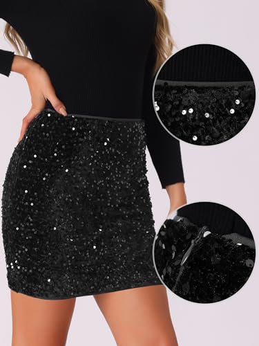Jupe à paillettes extensible confort pour silhouette chic