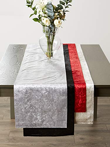 Dii Velvet Collection Tabletop, Table Runner, 14X72, Cream #TOP3