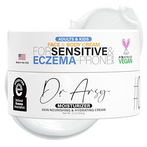 Barrier Repair Moisturizer for Dry Sensitive and Eczema Prone Skin, Ultra Rich Hydrating Face & Body Cream, Fragrance Free, Vegan, Made in USA, 3.2 oz