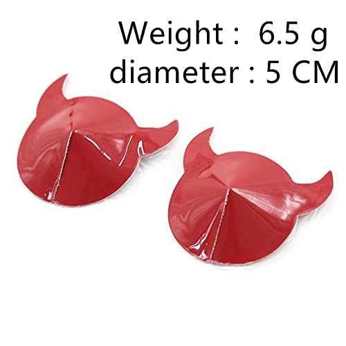 Wiftms Nippelklemmen tepelpasta sm sex leer rode hoorns tepelsieraden schaamlippen borst tepelstickers kleding accessoires voor dames heren flikkert erotiek SM seksspeelgoed - Afbeelding 5