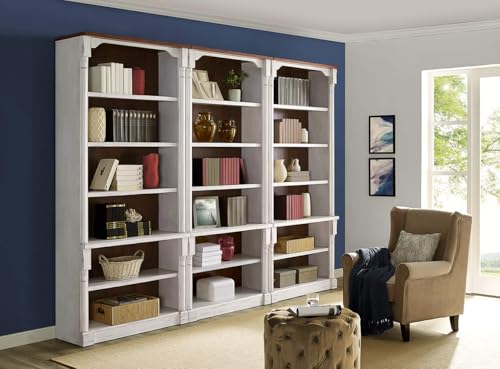 Martin Furniture 3 Open bookcase, White