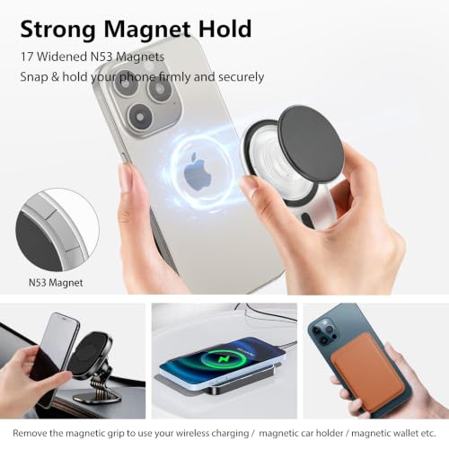 AUROX Magnetic Phone Grip Holder for Magsafe Phone Grips, Transparent Green by AUROX - Used condition - Image 2