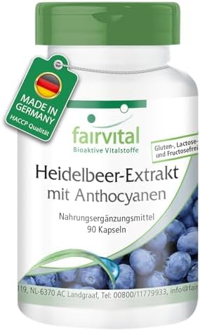 Fairvital | Blueberry estratto di antocianine - 1 mese - VEGAN - ...