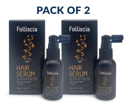 Image of FOLLI-SCIA Hair Growth Support Serum for Normal to Thinning Hair, 30ml, Pack of 2