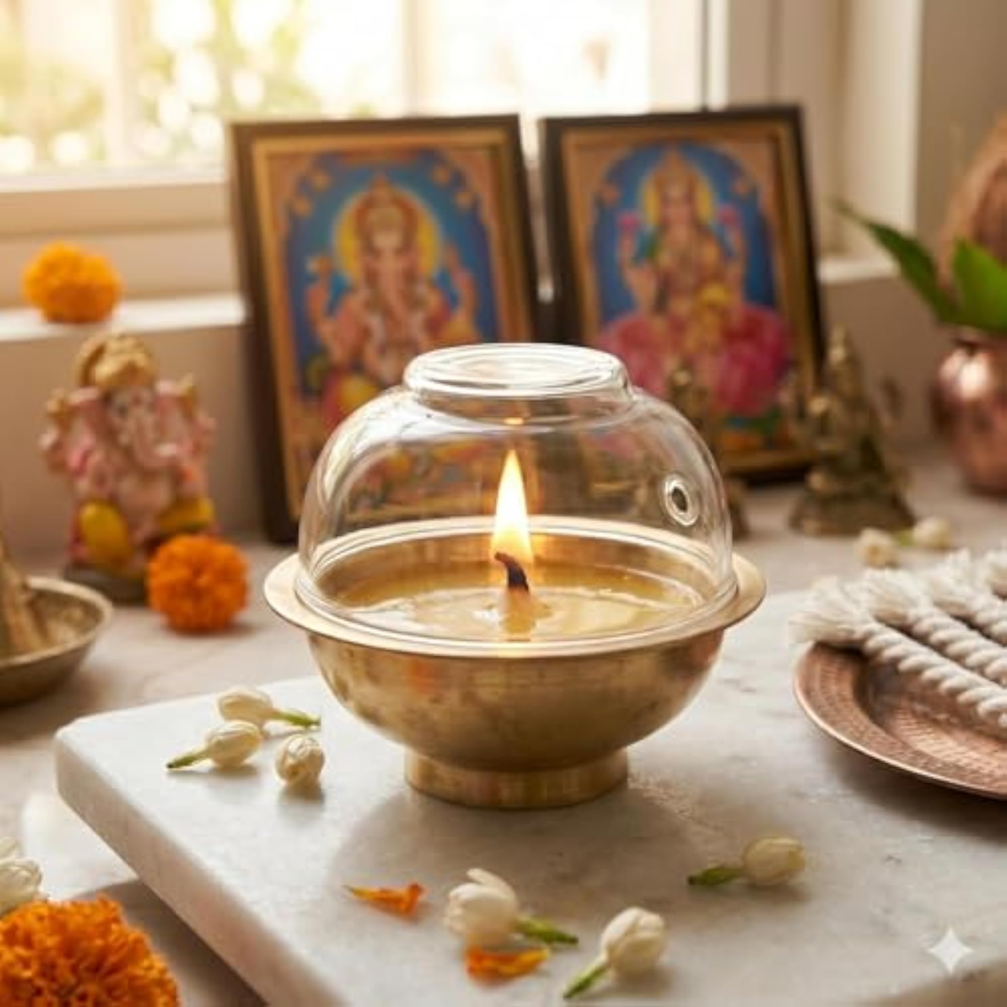 Akhand Diya Wicks for Pooja, 100% Cotton Wick, Set of 10