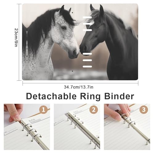 Cuaderno de hojas sueltas A5 recargable con cubierta duradera de piel sintética 2