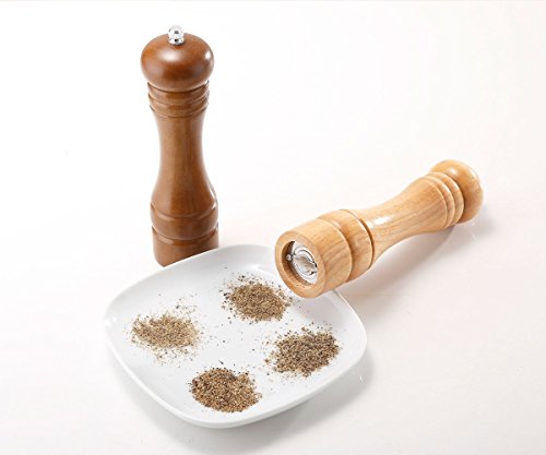 Ieovo 8" Wood Pepper Mill, Solid Wood And Adjustable Ceramic Grinder, Brown… #TOP3