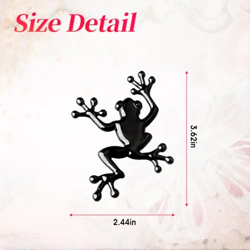 Image of 3D Metal Chrome Frog Car Emblem, Highly Distinctive car Decals, Car Decal Sticker Side Rear Trunk Decoration Accessories, Unisex Frog Auto Parts