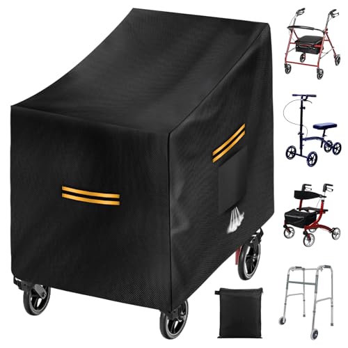 Housse De Protection Imperméable Pour Déambulateur: Housse De Déambulateur Robuste, Tissu Oxford 420d, Avec Bandes Réfléchissantes Et Boucles, Housses De Protection Pour Déambulateurs