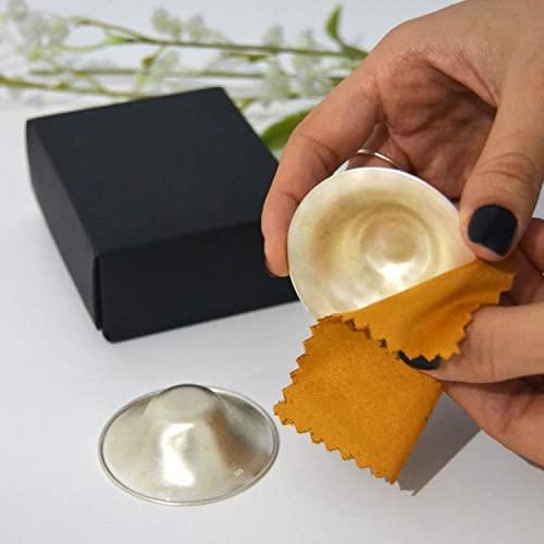 Otto Angelino Silver Nursing Cups - Nipple Shields For Breastfeeding Mothers, Soothe, Protect, Reusable, Tender, And Handmade Nipples Breast Shells, Milk Saver To Collect Breastmilk Leaks #TOP3