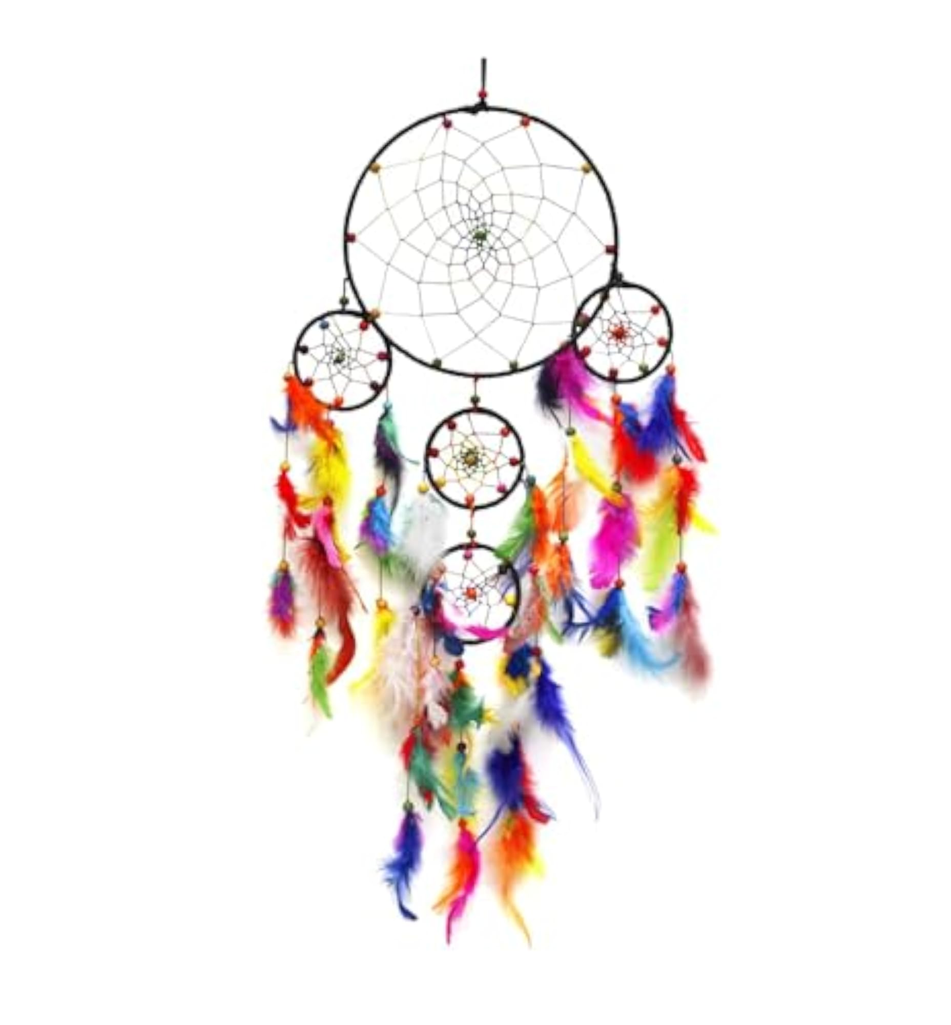 Handcrafted Dream Catcher with Natural Feathers for Wall Hanging