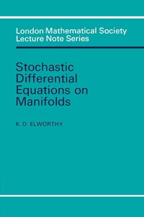 Stochastic Differential Equations on Manifolds: 70 book cover
