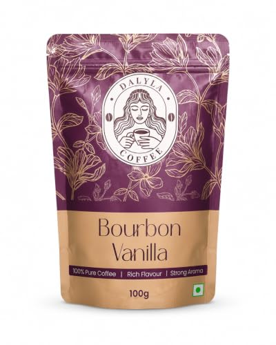 Image of Bourbon Vanilla Premium Instant Coffee 100 G - Rich Aroma, Strong Flavor, Smooth Blend for Hot & Cold Coffee, Desserts & Baking