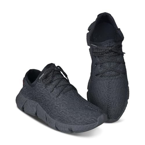 Tênis Masculino Prospect Ultra Super Leve Confortável Corrida Caminhada Academia (Preto/Preto, BR, A