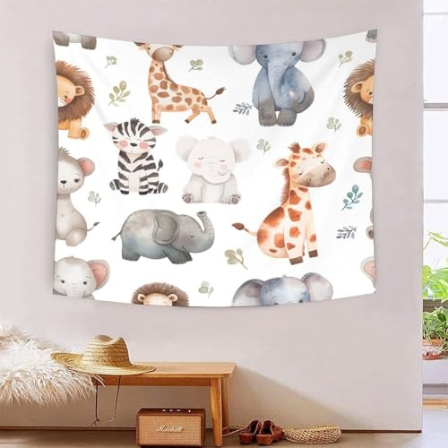 Tapisserie décoration murale tissu girafe 3D grand format 180x230cm pour salon et chambre