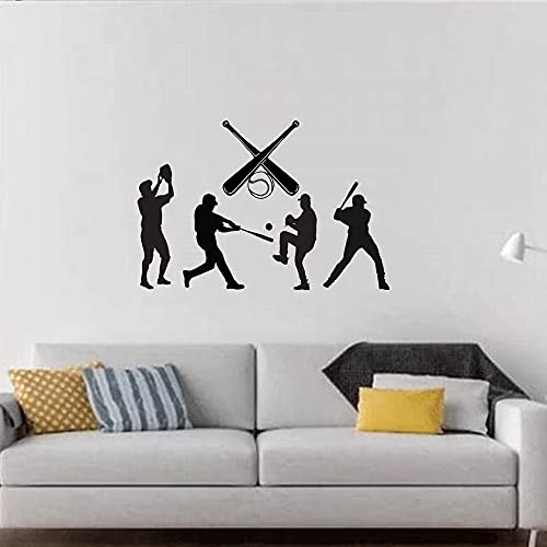 Personalized Baseball Player Removable Sports Style Wall Decal Sticker Décor #TOP2