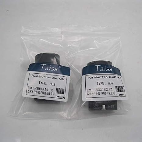 Taiss Momentary Push Button Switch Start/Stop Red Green Sign NO NC AC 660V 10A Button Switch HB2-Start/Stop