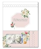 ZipGifts Wedding Card | Zip-Open Money Holder w/Clear Plastic Window for Cash, Check, & Gift Card (C