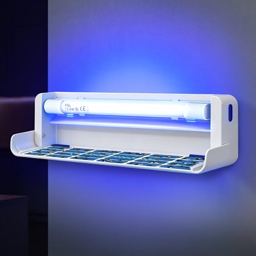 Fly Catcher Indoor UV Light Trap with Sticky Boards (1-pack White)