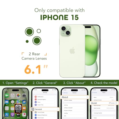 TIESZEN for iPhone 15 Case, Compatible with MagSafe, Built-in Privacy Screen Protector and Camera Protection, Anti Spy Full Body Dustproof Shockproof Hard Phone Case 6.1", Light Green by TIESZEN - Image 9