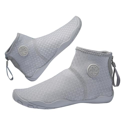 Generisch Zapatos de agua para niños y niñas, de secado rápido, zapatos de natación, zapatos de surf, zapatos descalzos, zapatos de baño, zapatos de playa, gris, 34 EU