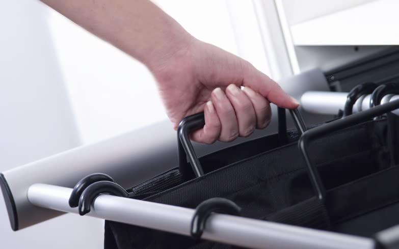 TAG Hardware Full Extension Pullout Laundry Hamper with Removable Bag(s) Matt Aluminum (18