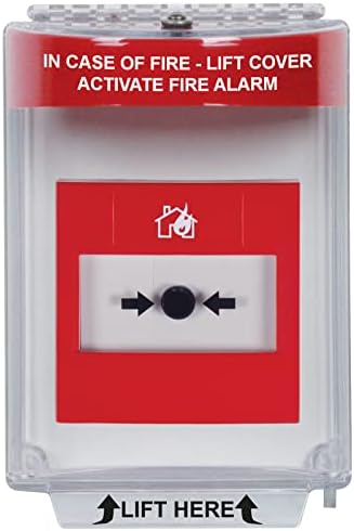 Safety Technology International, Inc. STI-13020FR Universal Stopper® with Horn, Flush Mount and Fire Label, Indoor/Outdoor Polycarbonate Protective Cover for Pull Stations or Call Points image 4