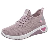 Genérico Zapatillas Mujer Baratas Deportivas para Mujer Deportivas con Suela Alta Cierre De Cordones Deportivas cómodas para Mujer